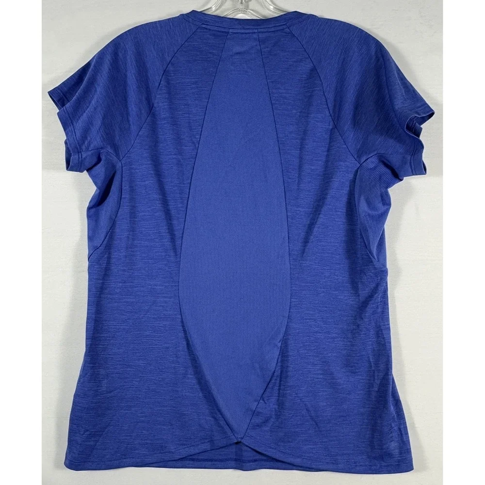 The North Face Womens FlashDry  Blue V-Neck Mesh Active T-Shirt Medium - Picture 2 of 7